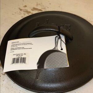 NWT Lodge Cast Iron Lid Cover - Black 8”
